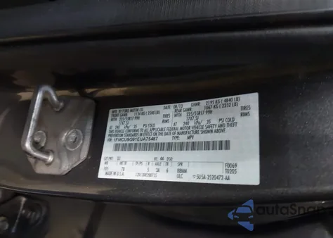 2014 Ford Escape Se z USA, uszkodzony, nr VIN 1FMCU9G91EUA75487